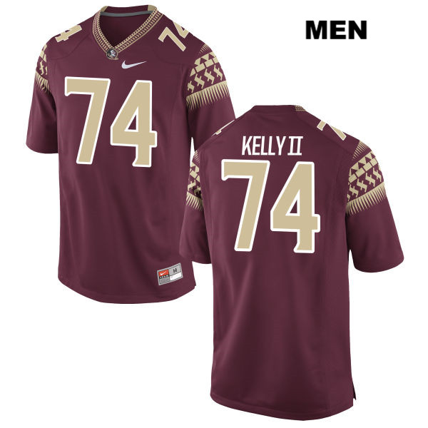 Men's NCAA Nike Florida State Seminoles #74 Derrick Kelly II College Red Stitched Authentic Football Jersey CRB3369JV
